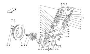 Rear Suspension - Shock Absorber And Brake Disc