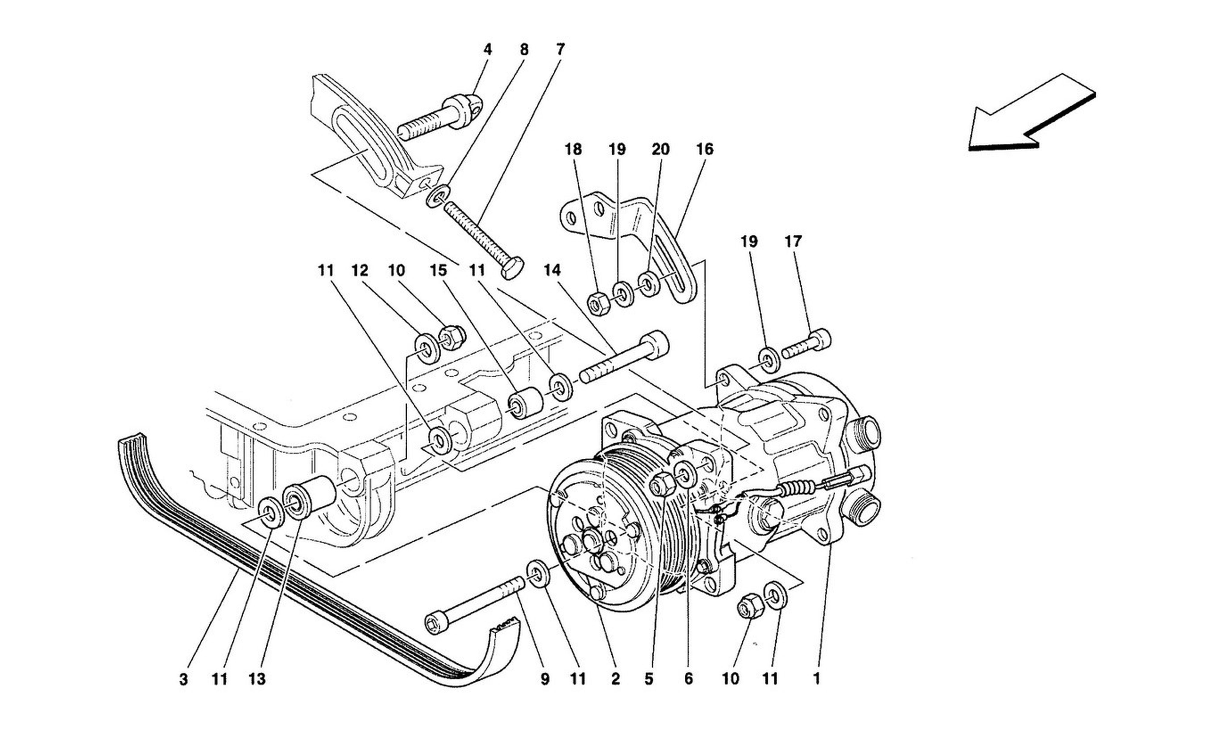 Schematic: Air Conditioning Compressor