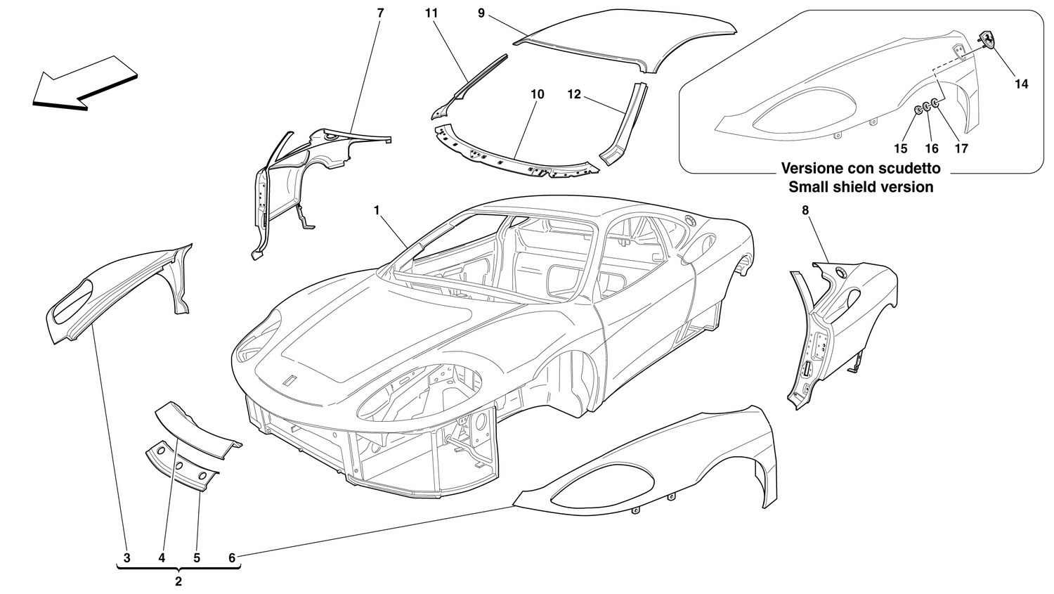 Schematic: Body - Outer Trims