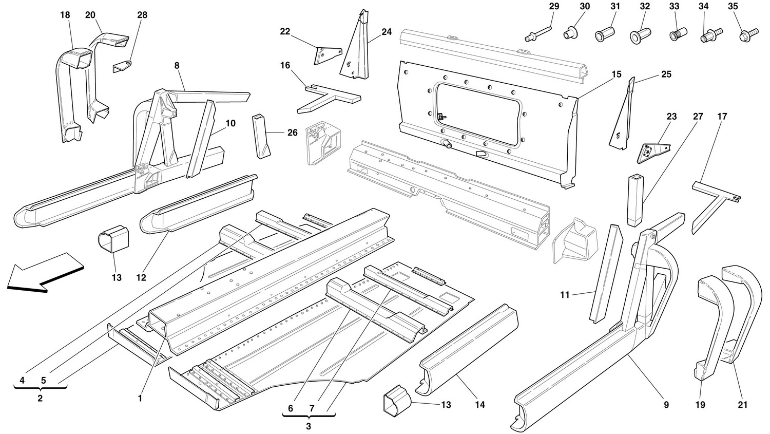 Schematic: Central Side Elements And Plates