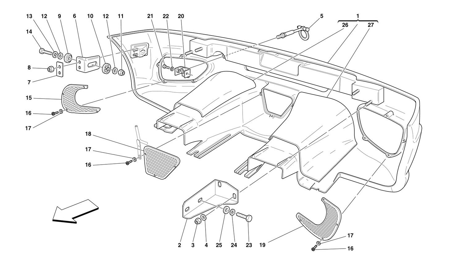 Schematic: Rear Bumper