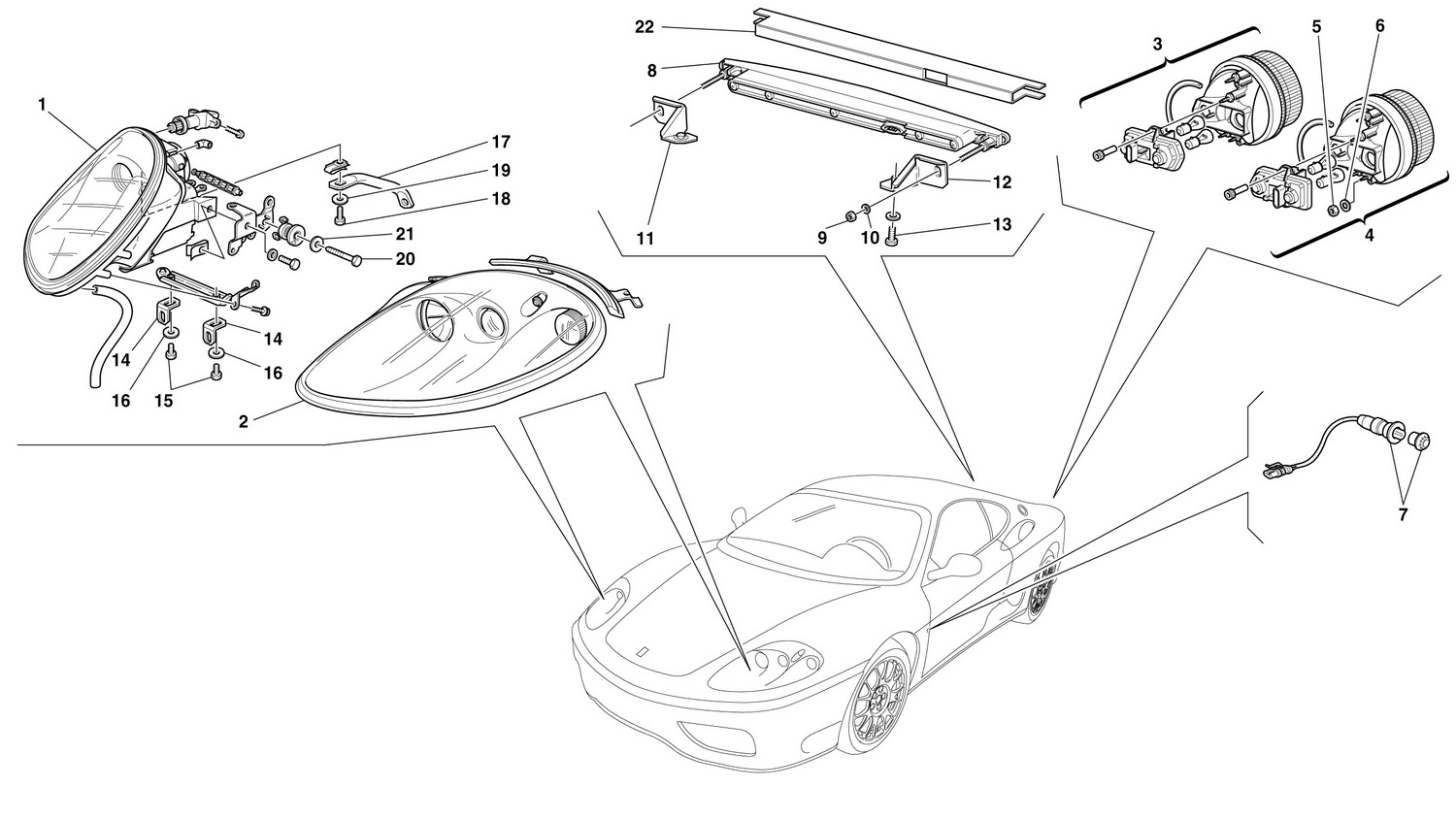 Schematic: Front And Rear Lights