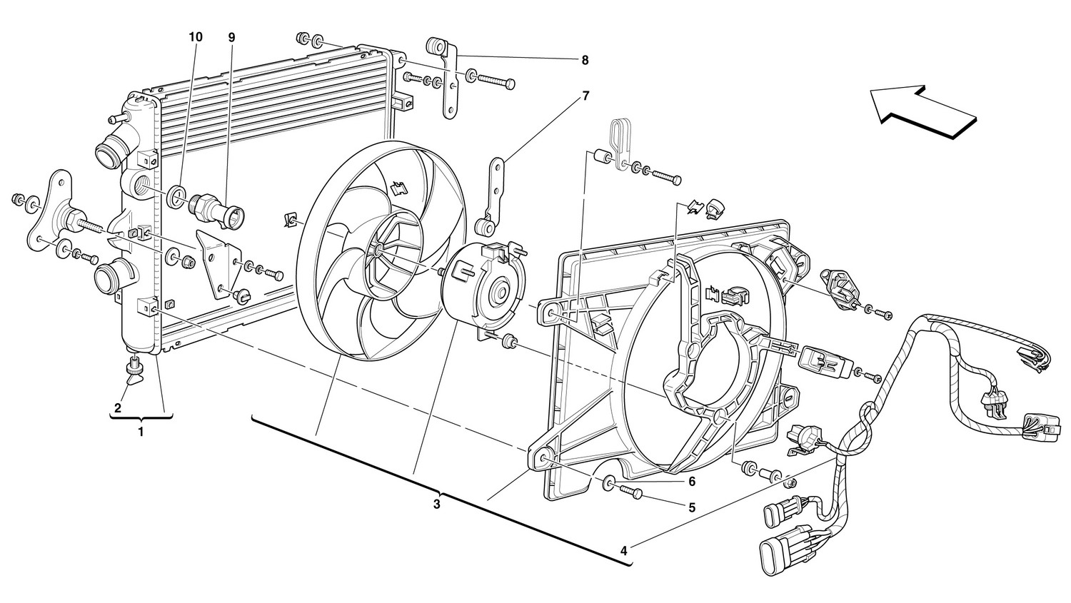 Schematic: Cooling System Radiators