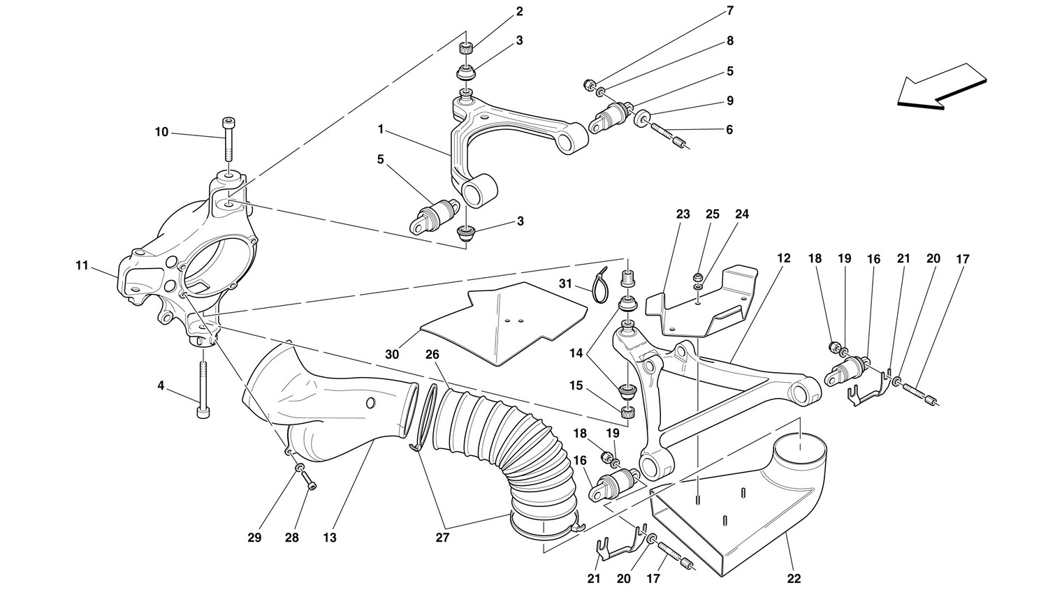 Schematic: Front Suspension - Wishbones