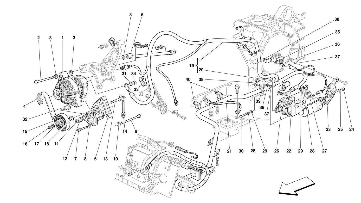 Schematic: Current Generator - Starting Motor