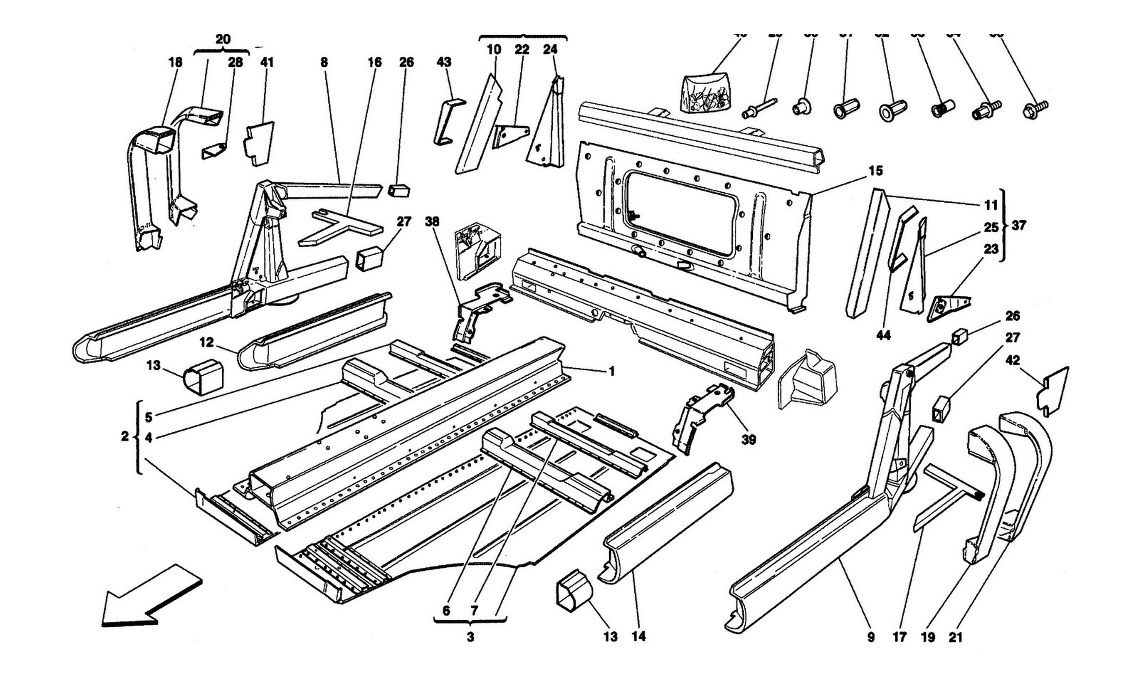 Schematic: Central Side Elements And Plates