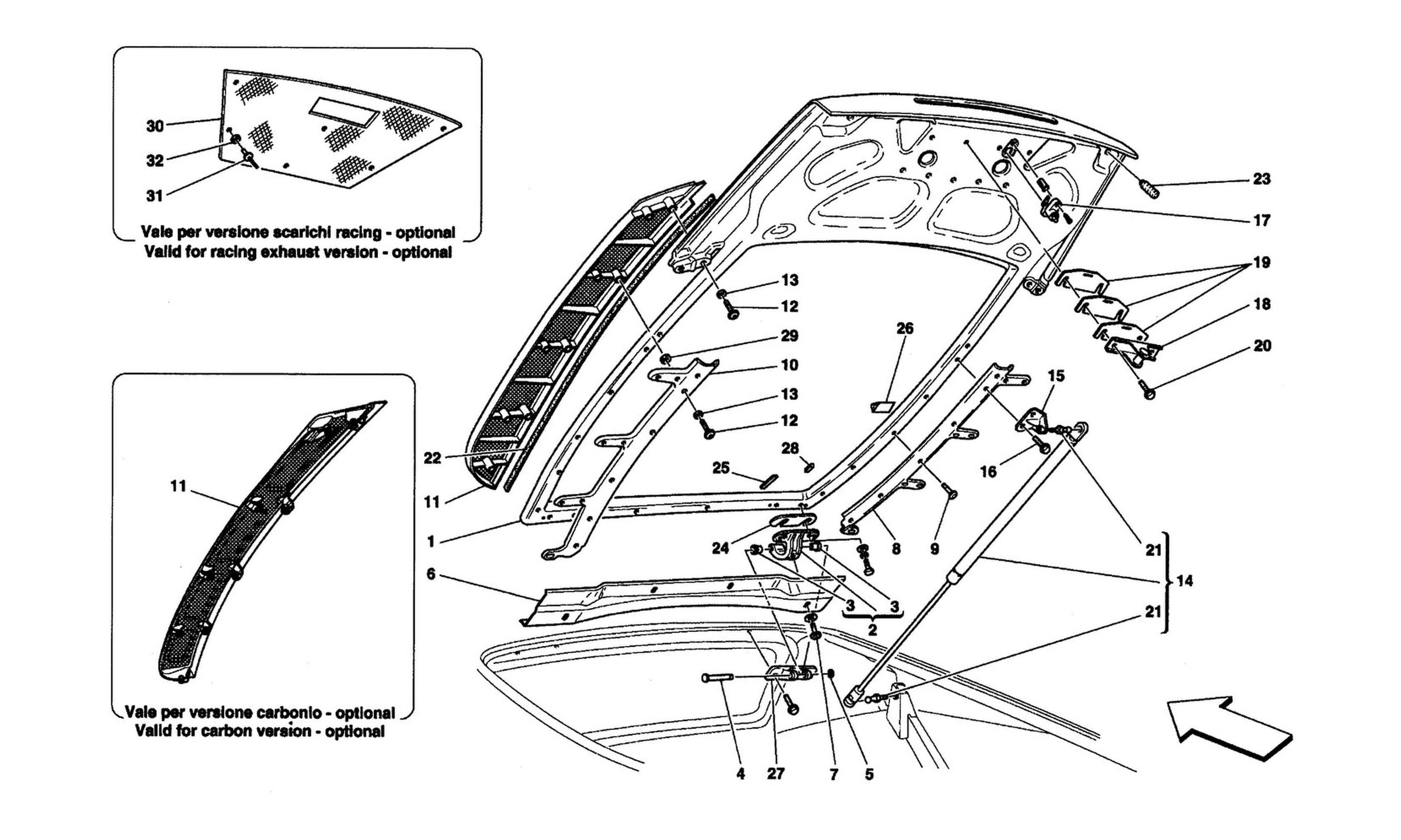 Schematic: Engine Bonnet