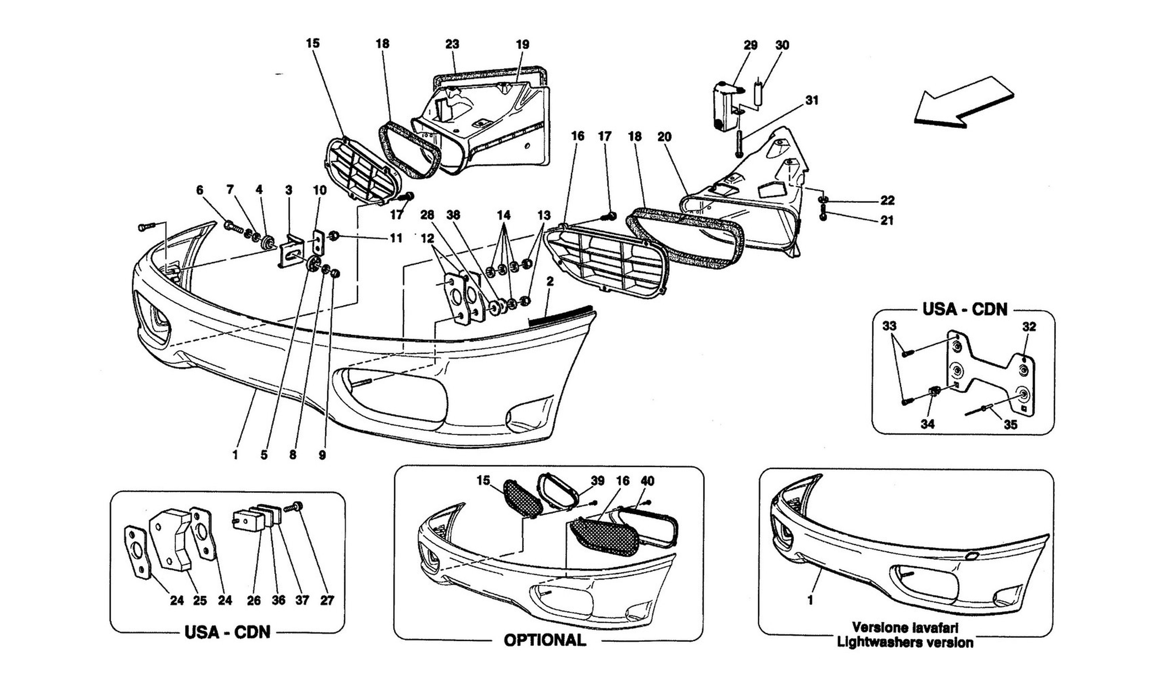 Schematic: Front Bumper