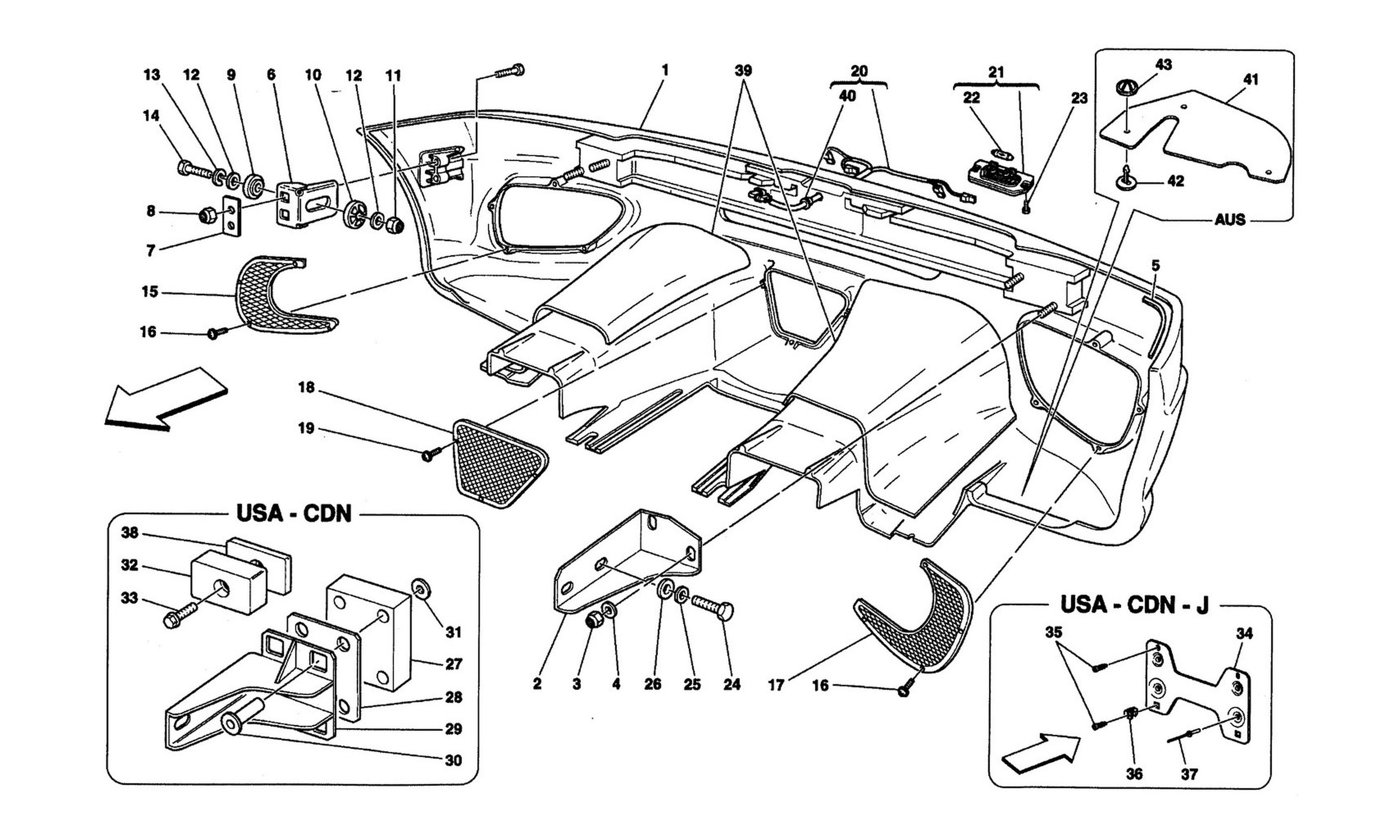 Schematic: Rear Bumper