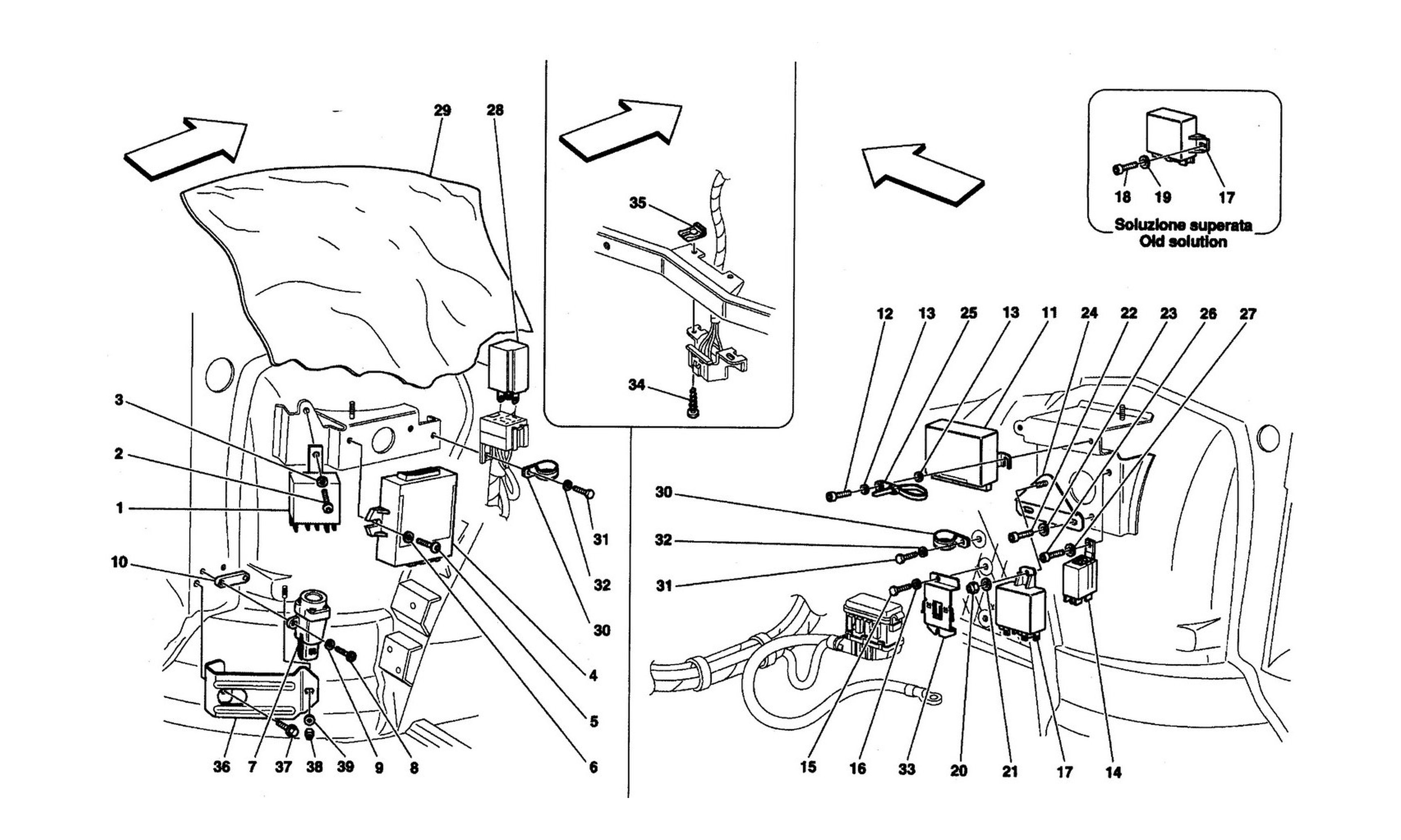 Schematic: Front Passengers Compartment Control Stations