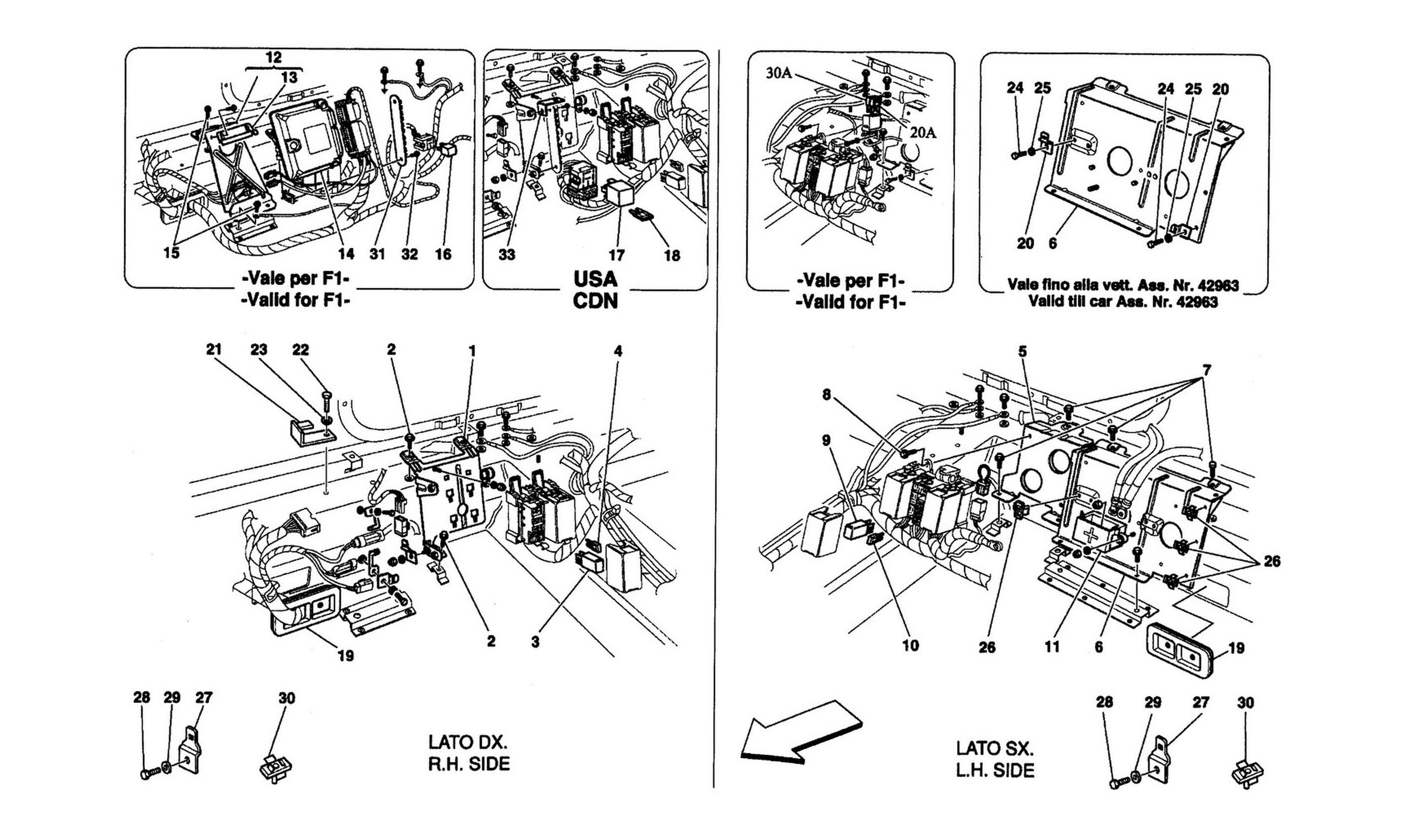 Schematic: Rear Passengers Compartment Control Stations