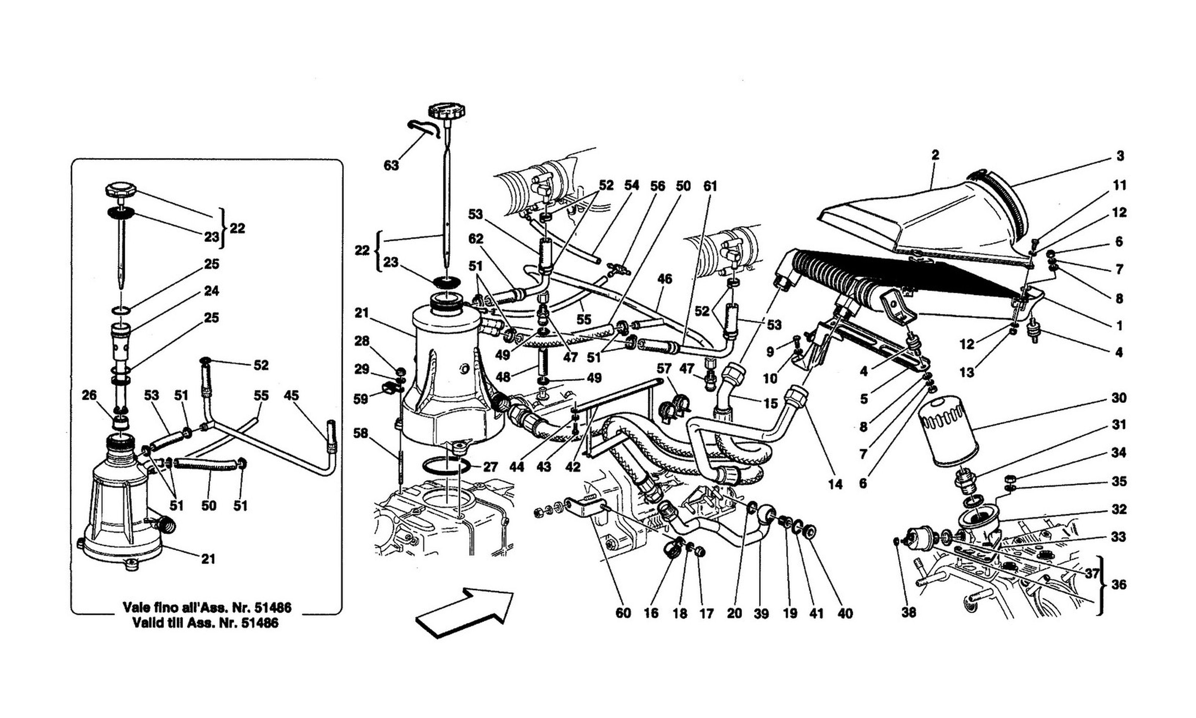 Schematic: Lubrication System And Blow-By System