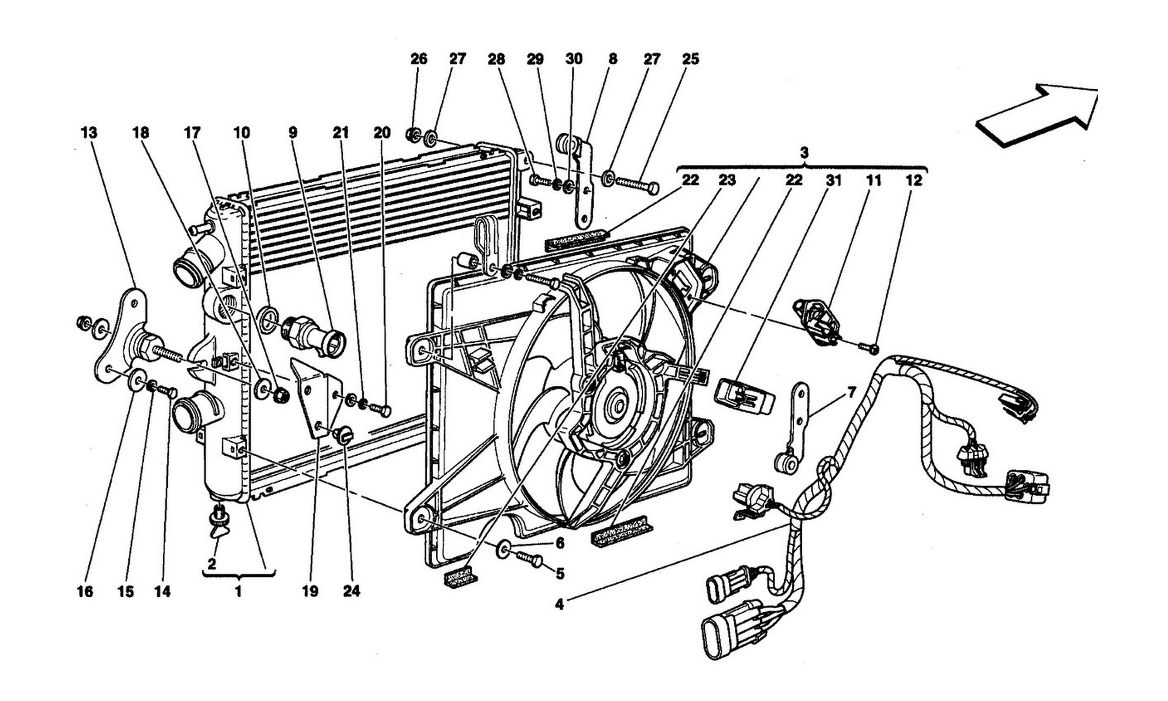 Schematic: Cooling System Radiators