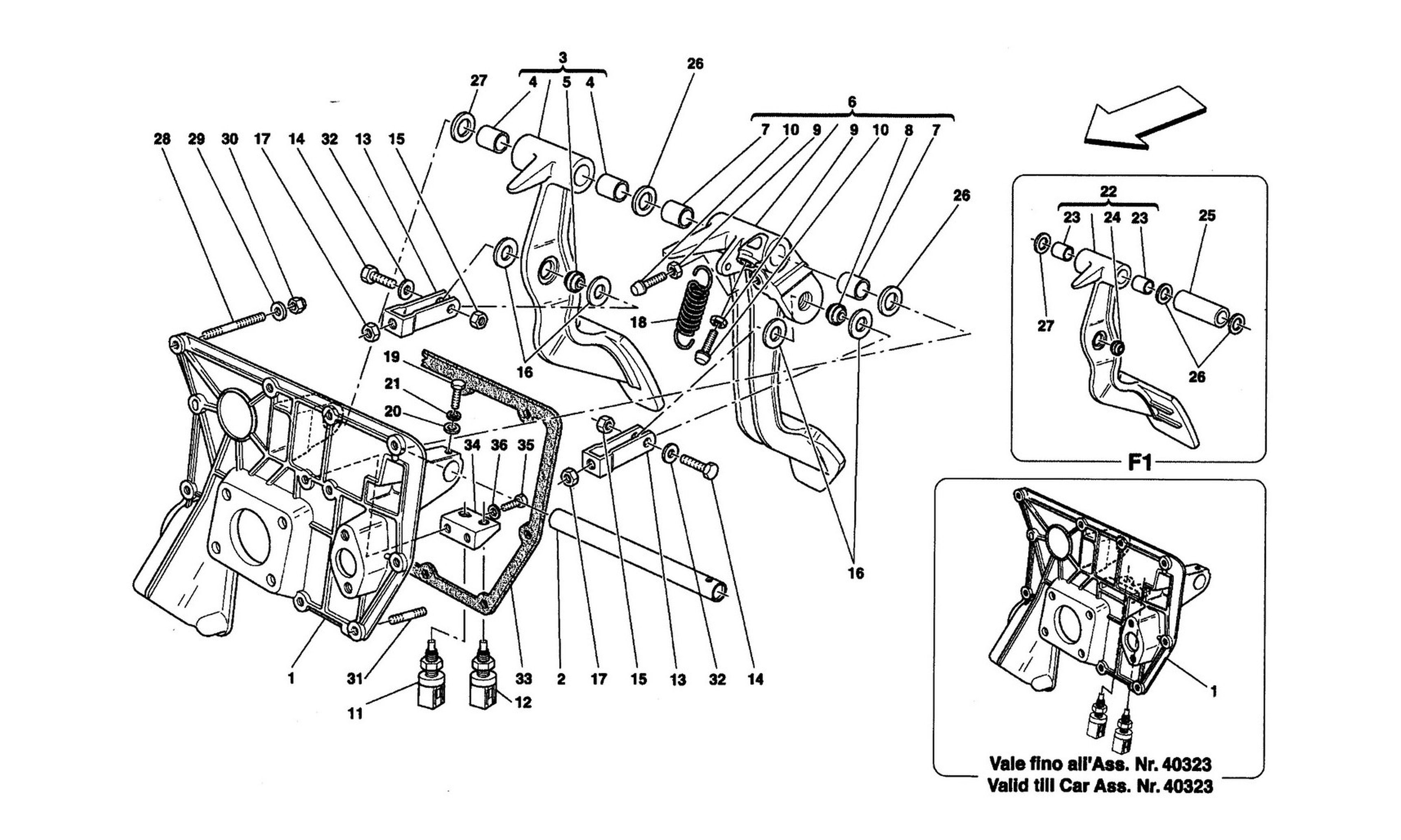 Schematic: Pedals -Valid For Rhd