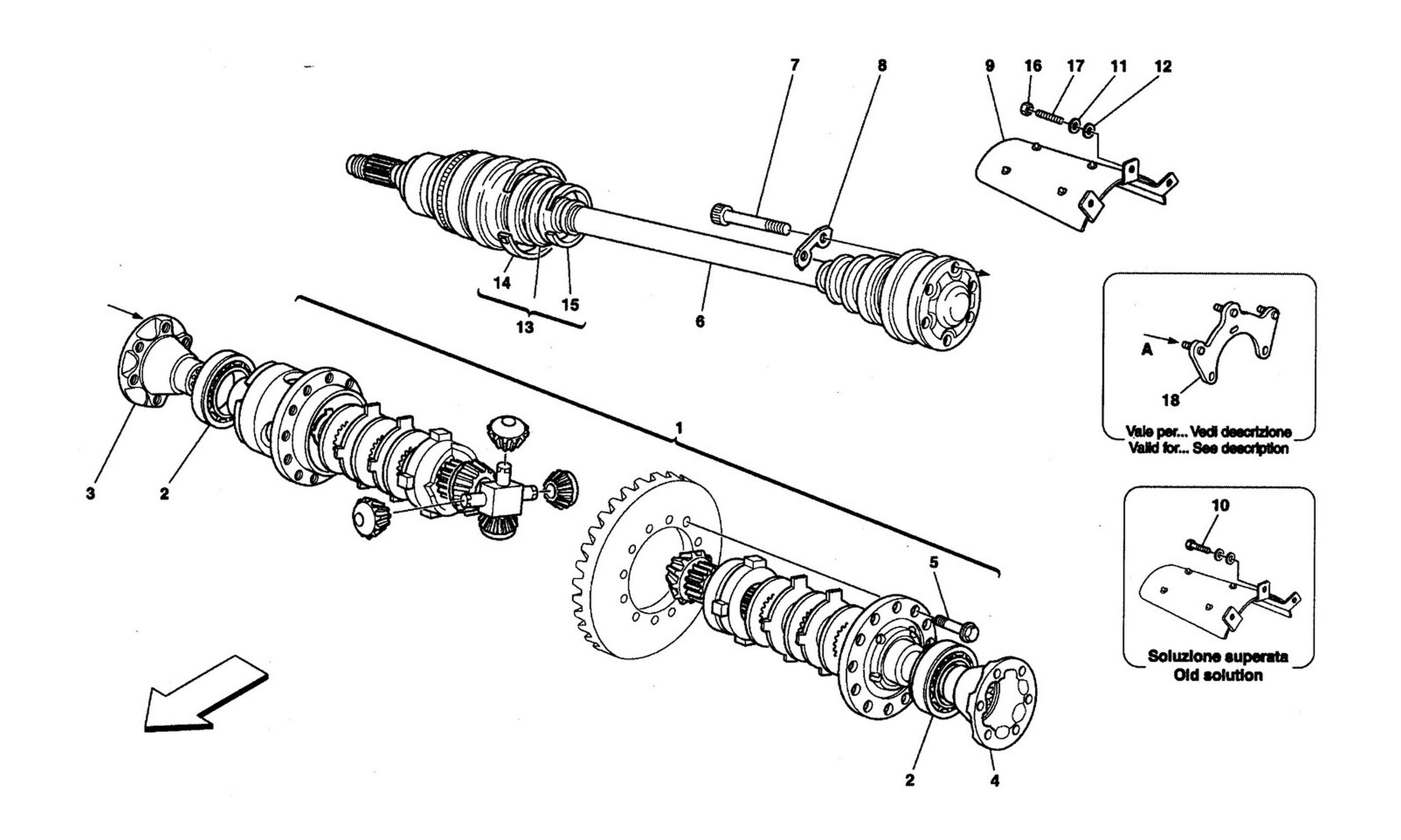 Schematic: Differential And Axle Shaft