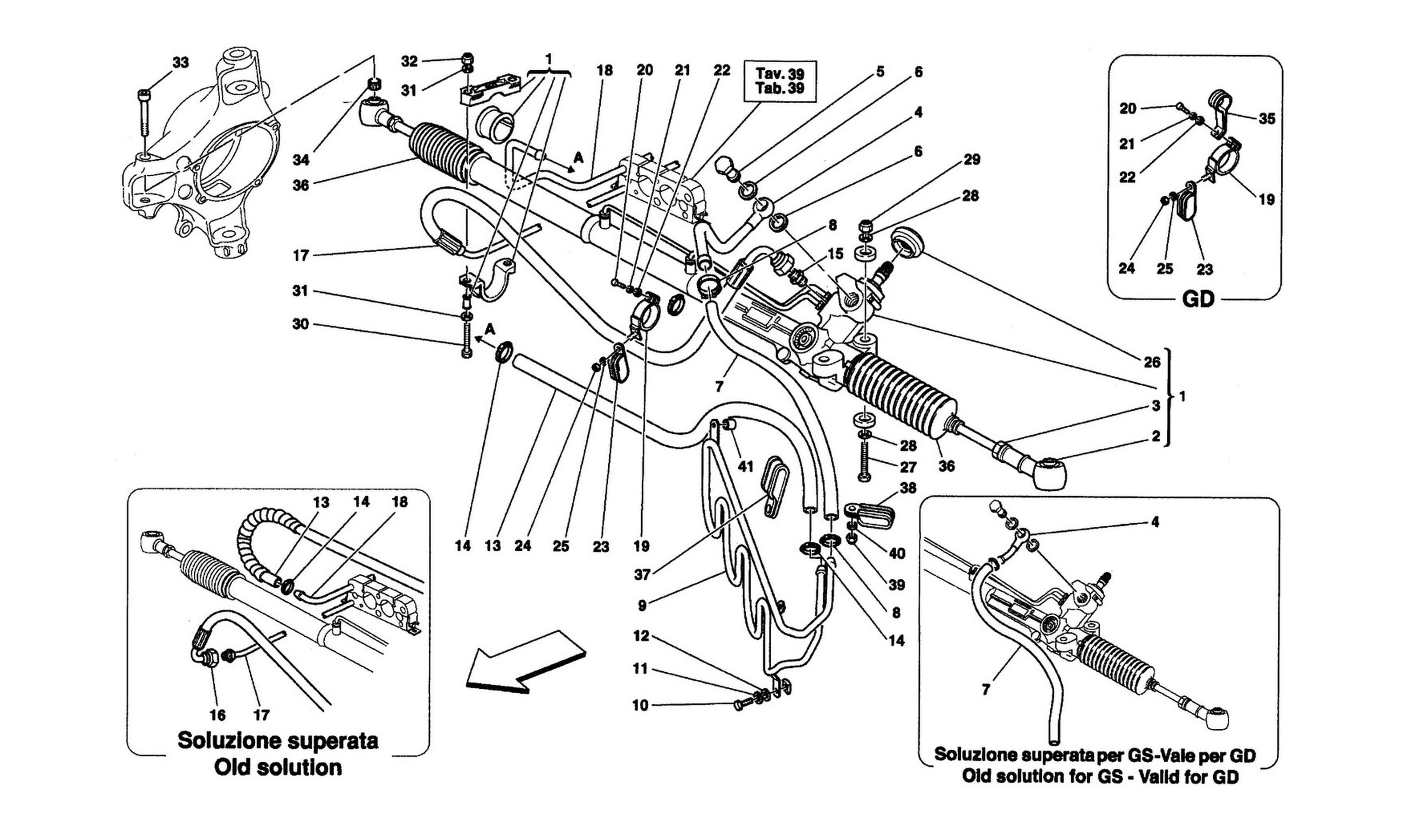 Schematic: Hydraulic Steering Box And Serpentine