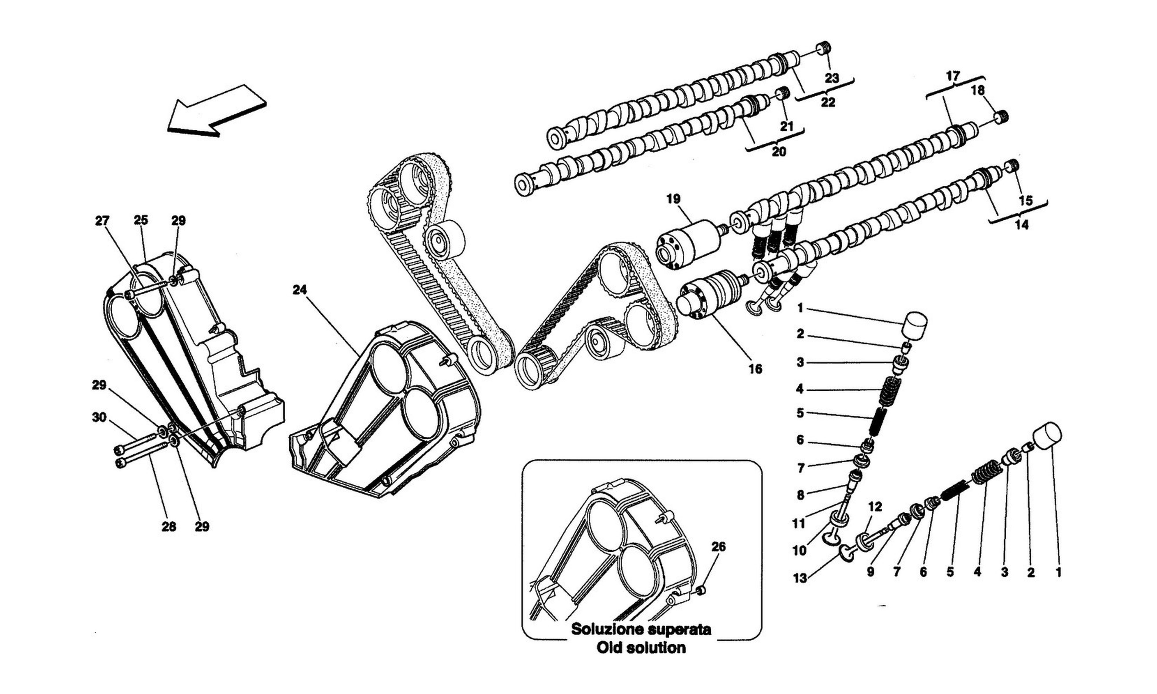 Schematic: Timing - Tappets And Shields