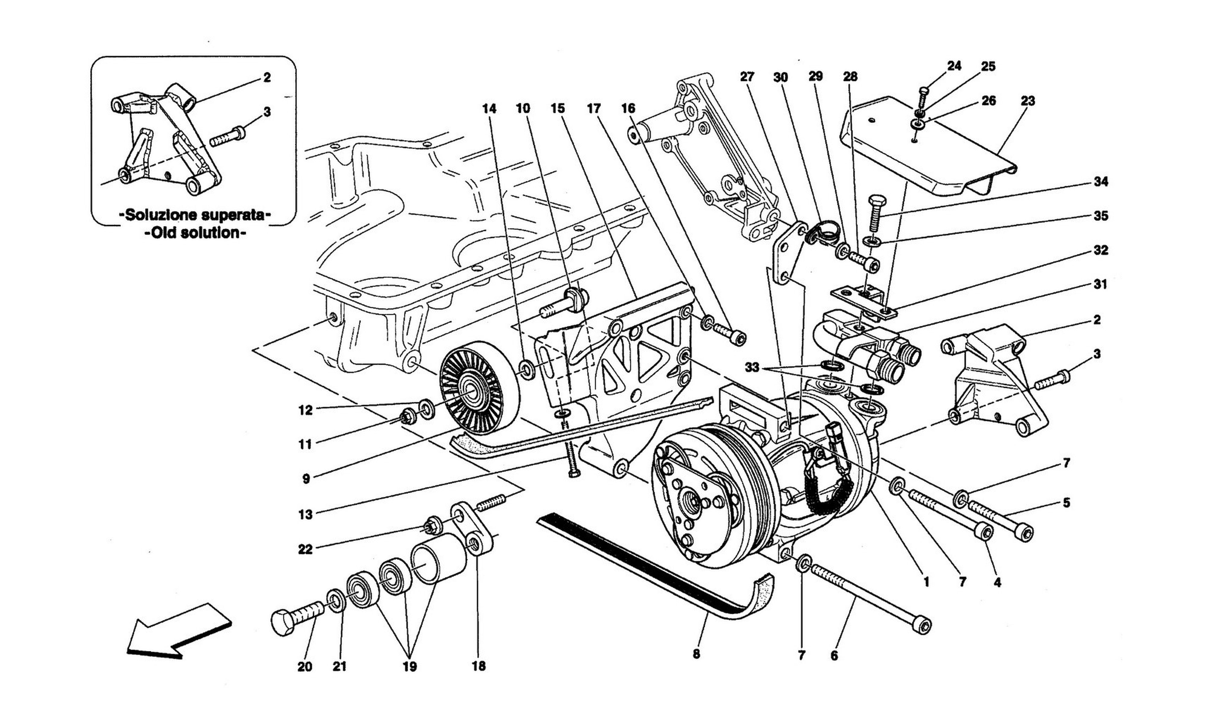 Schematic: Air Conditioning Compressor