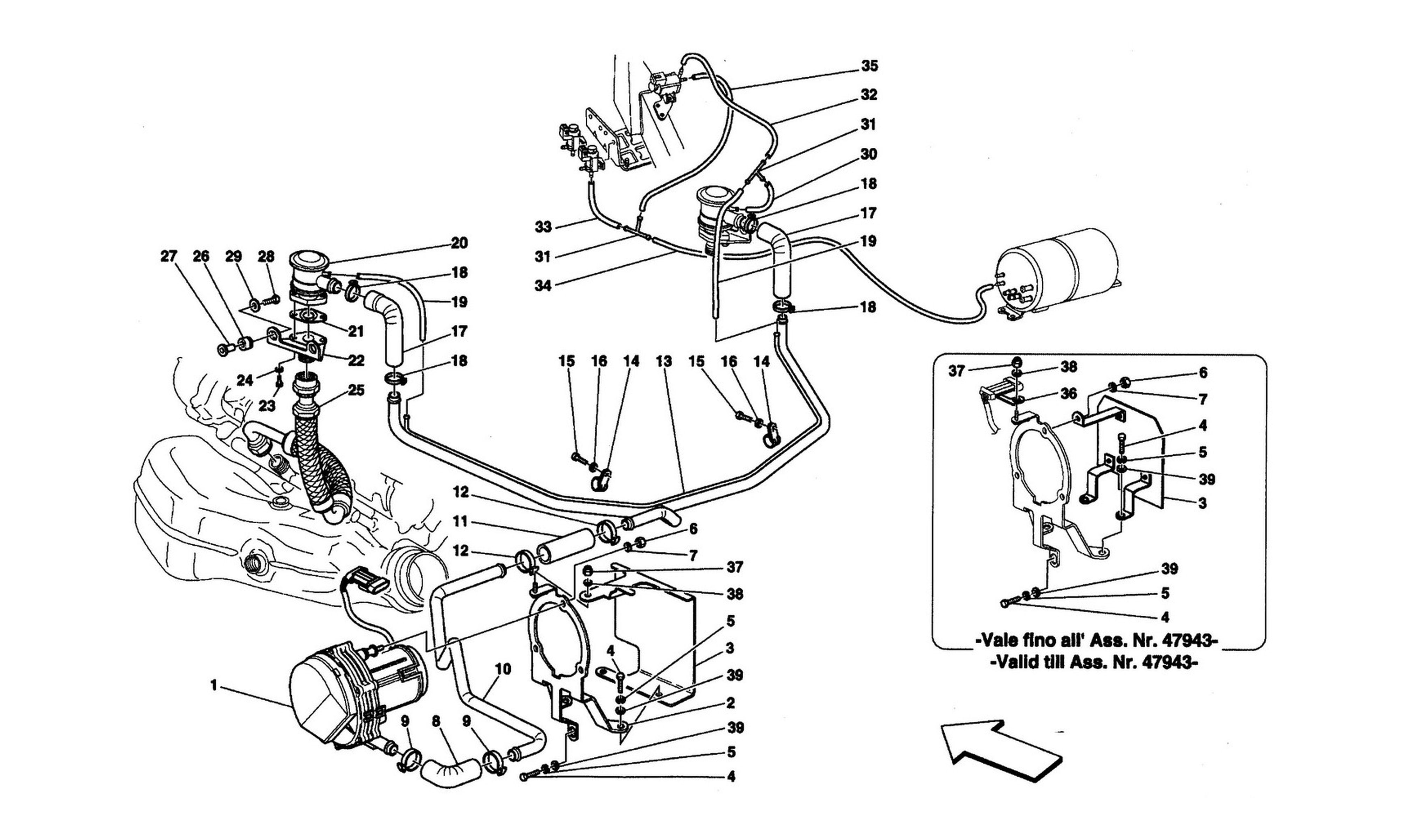 Schematic: Secondary Air System -Valid For Usa And Cdn My 2000-2004-