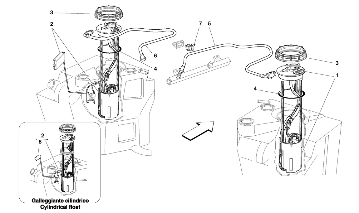 Schematic: Fuel Pumps And Pipes