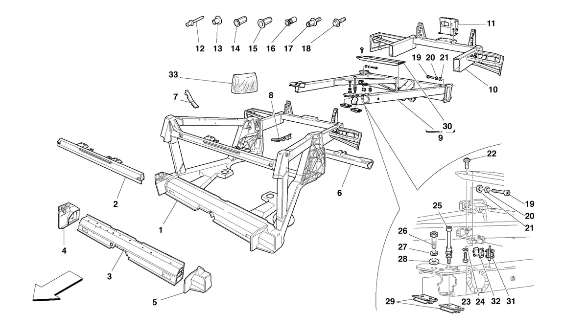 Schematic: Frame - Rear Elements Structures And Plates