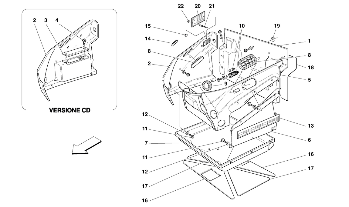 Schematic: Front Compartment Trims