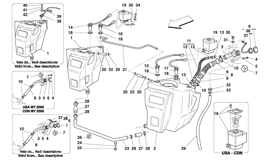 Schematic: Fuel Tanks And Union