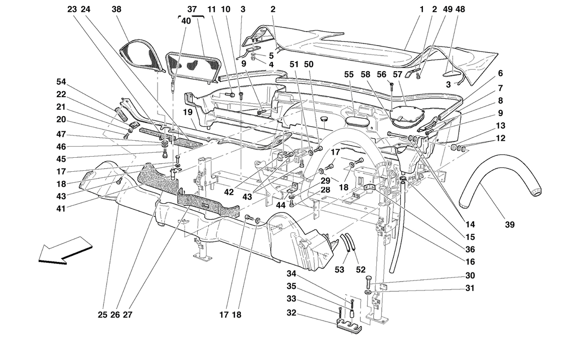 Schematic: Linings And Capote Top Housing