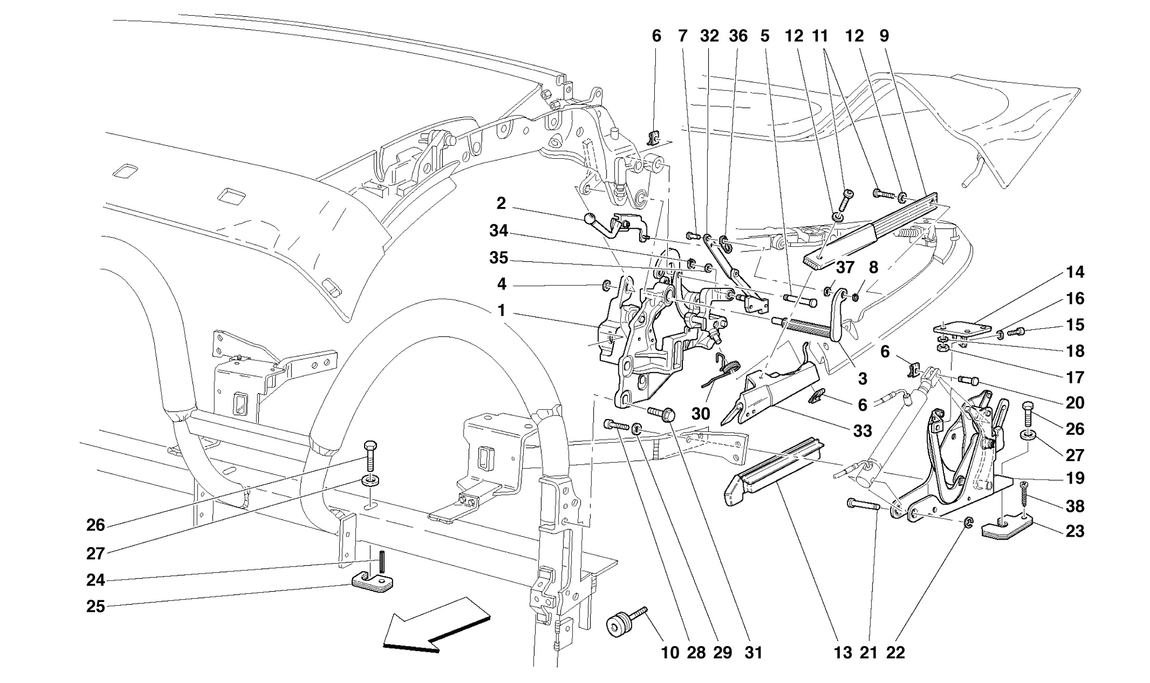 Schematic: Capote Movement - Lower Part