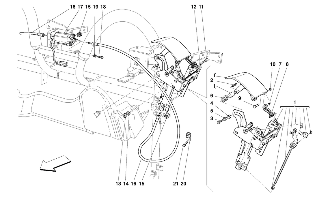 Schematic: Capote Control And Flaps