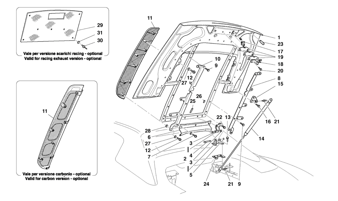 Schematic: Engine Bonnet