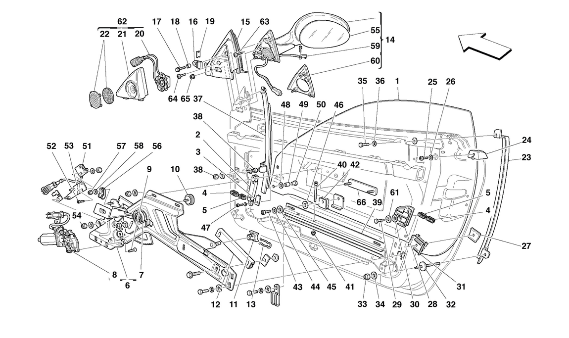 Schematic: Doors - Power Window And Rearview Mirror