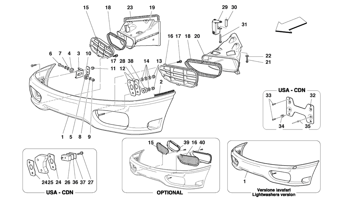 Schematic: Front Bumper