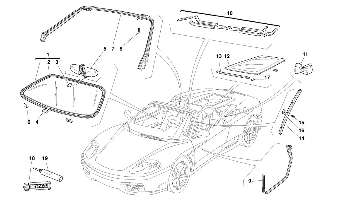 Schematic: Glasses And Gaskets