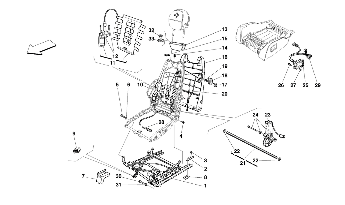 Schematic: Electrical Seat - Guide And Movement