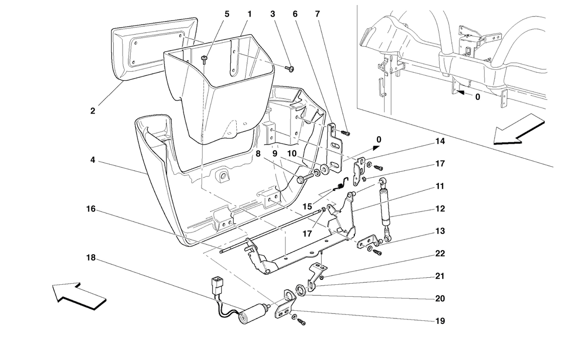 Schematic: Rear Glove Box