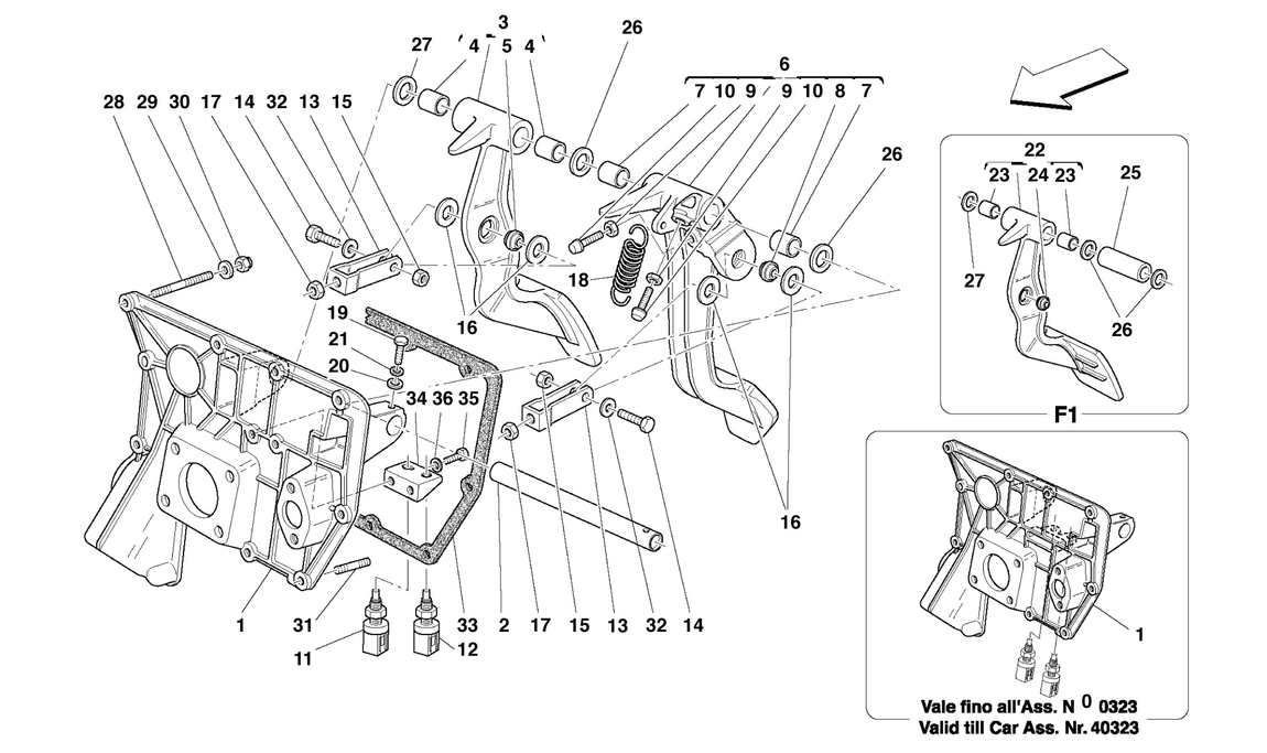Schematic: Pedals -Valid For Rhd