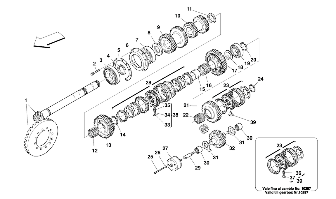 Schematic: Lay Shaft Gears