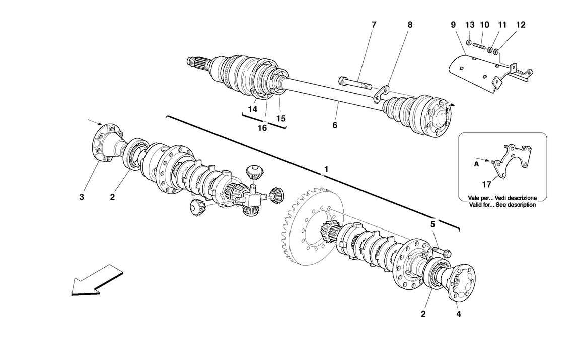 Schematic: Differential And Axle Shaft