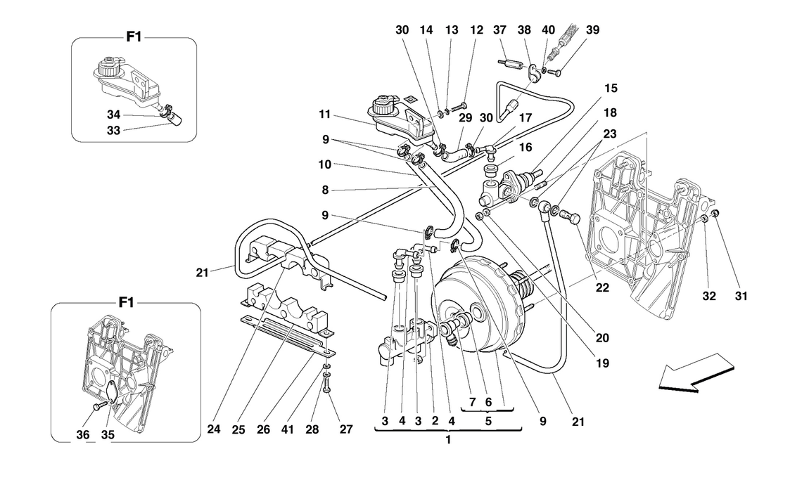 Schematic: Brakes And Clutch Hydraulic Controls -Not For Rhd