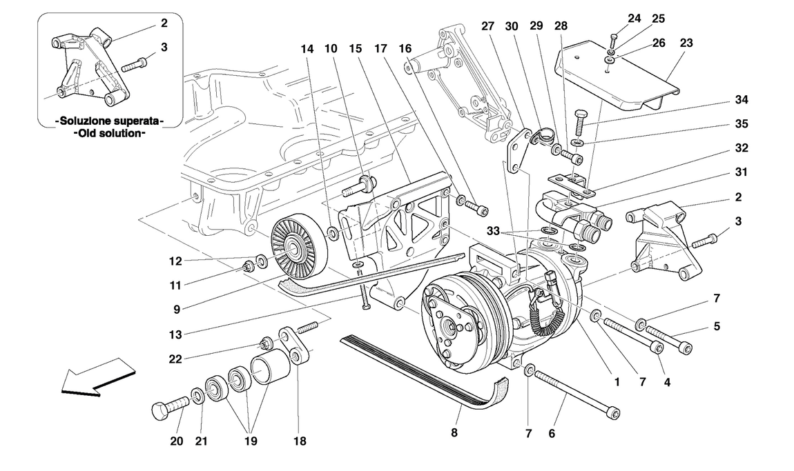 Schematic: Air Conditioning Compressor