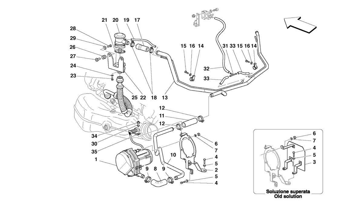 Schematic: Secondary Air System -Valid For Usa My 2000-2004