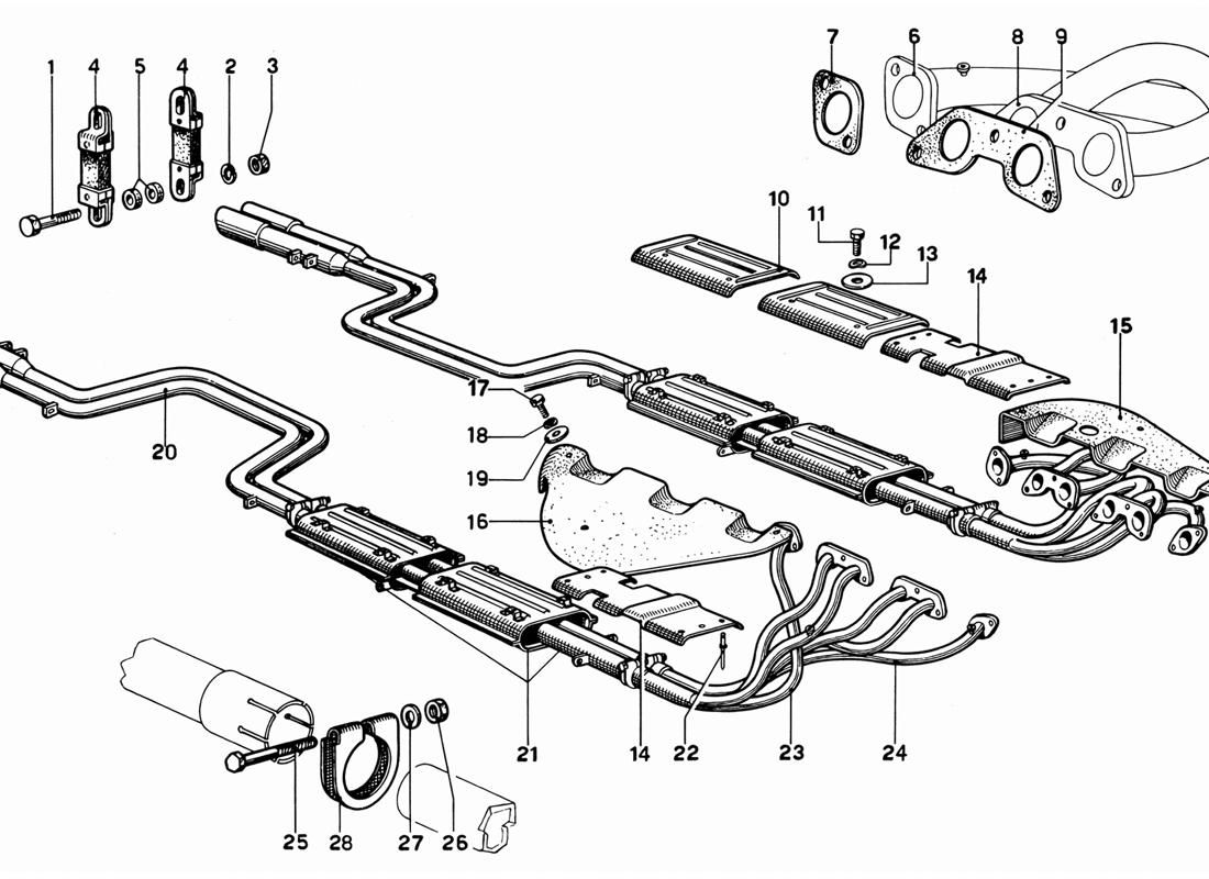 Schematic: Exhaust Pipes Assembly