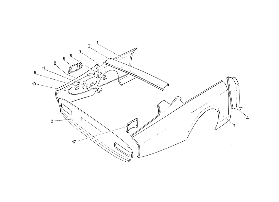 Schematic: Rear Body Work