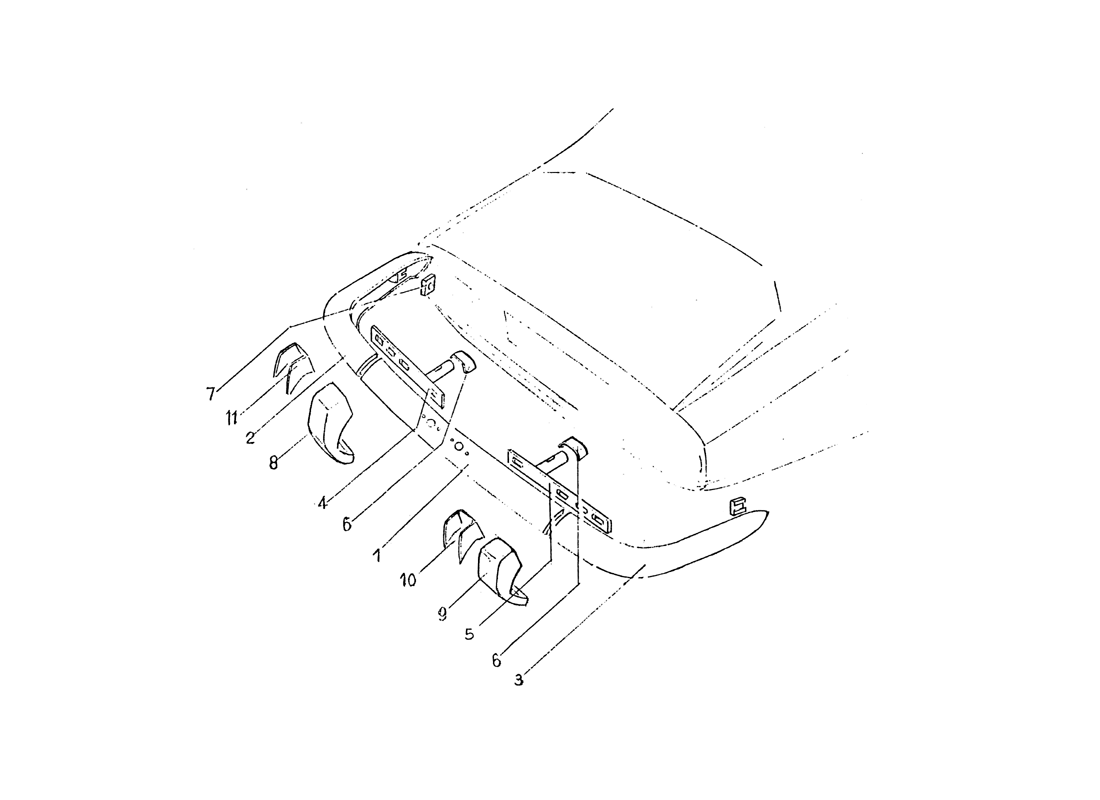 Schematic: Rear Bumpers