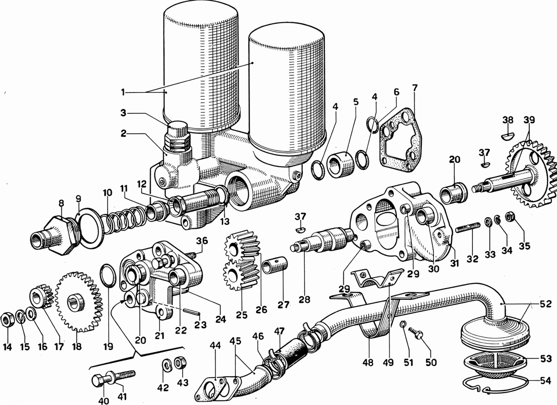 Schematic: Oil Pump And Filters