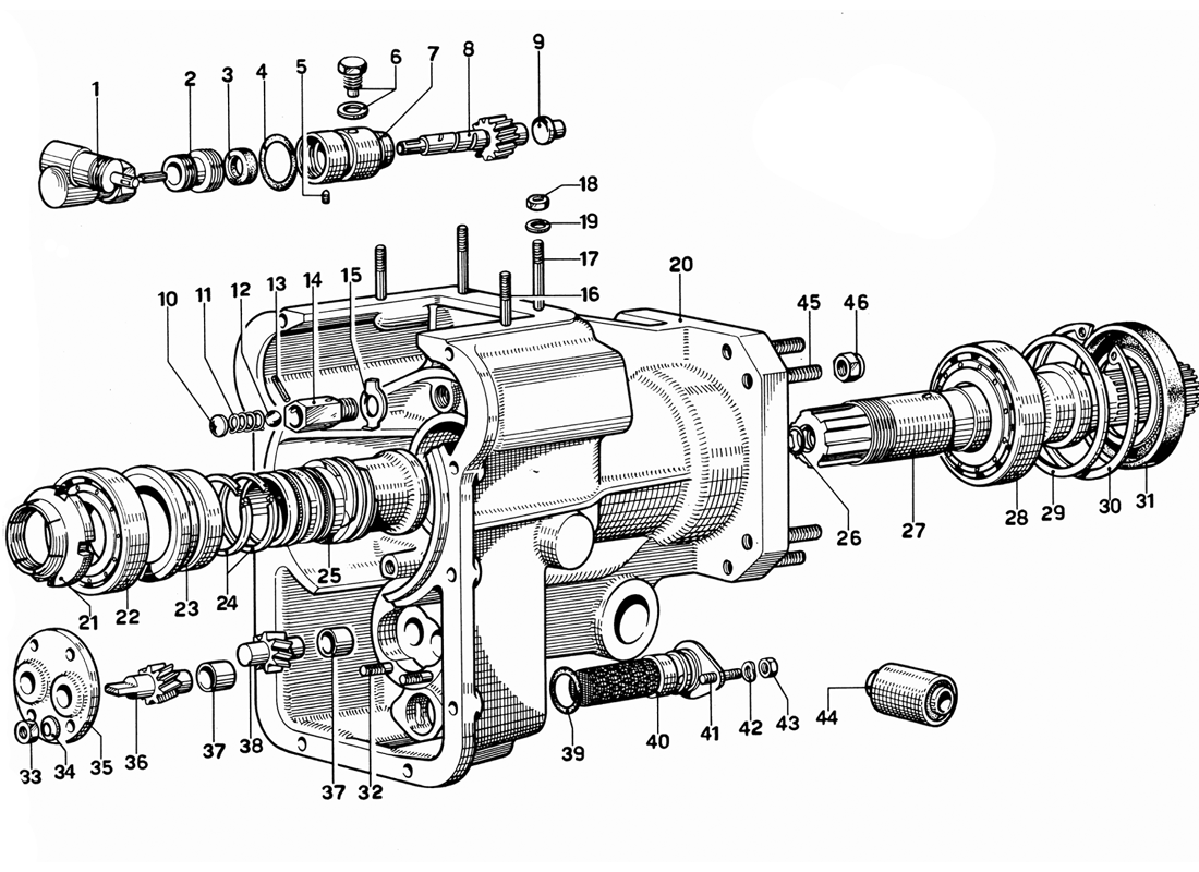 Schematic: Rear Gear Box Housing