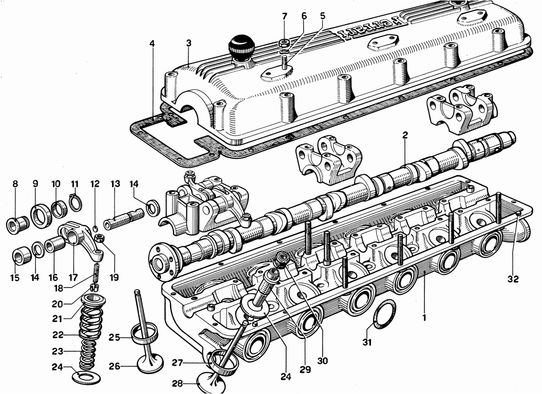 Schematic: Cylinder Head (Right)