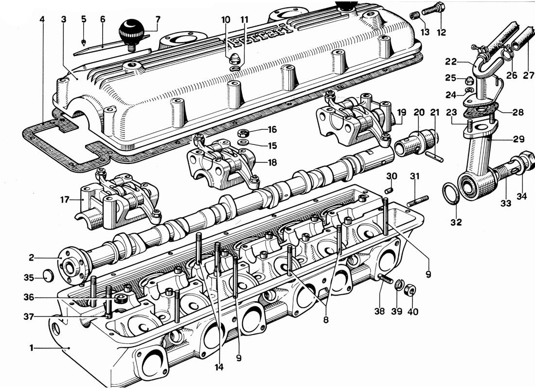 Schematic: Cylinder Head (Left)