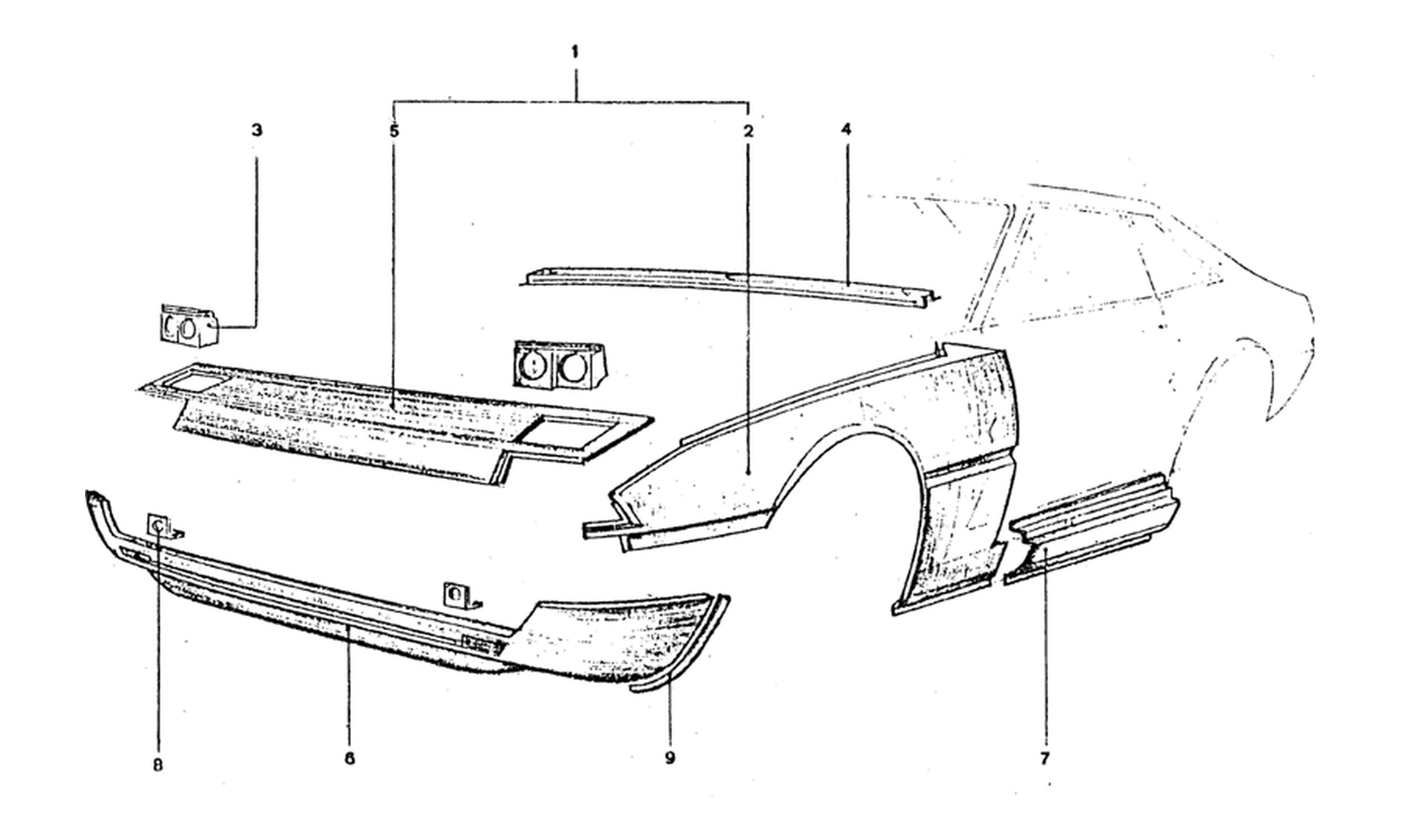 Schematic: Front Body Panels